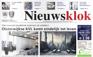 De kop van weekblad de Nieuwsklok in Oisterwijk