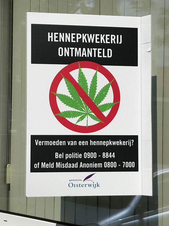 Burgemeester laat woning sluiten op Noenes Haaren na hennep