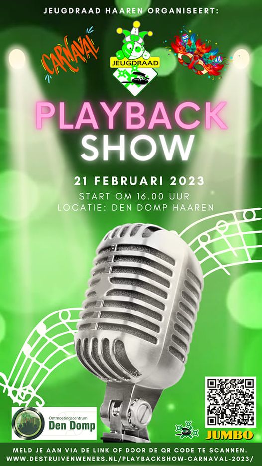 Jeugdraad Haaren organiseert Playbackshow met carnaval