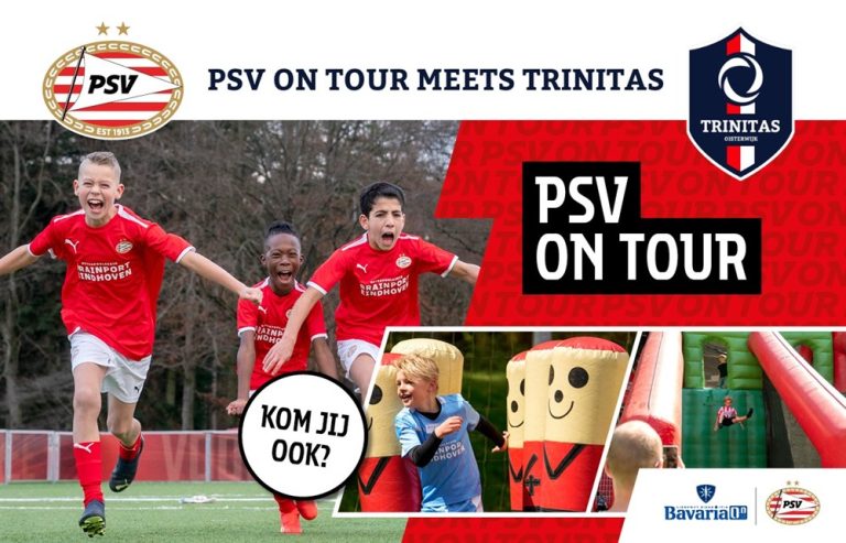 Jeugd van Trinitas ontmoet PSV On Tour