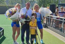 Freeke en Guusje Moes openen de nieuwe velden van MHC HOCO