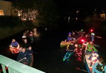 Water te hoog voor verlichte kanotocht