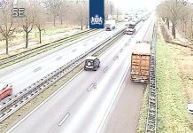 Flinke file vanwege gestrande vrachtwagen A58 bij Moergestel
