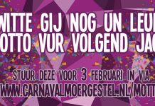 Wie verzint het nieuwe motto voor carnaval in Moergestel?