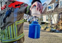 Gaslucht komt van gaslampje in meterkast woning Pannenschuur Oisterwijk