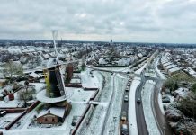 Nog geen sneeuwstorm maar wel een heel mooi plaatje!