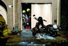 Scooter zorgt voor brand in garage Oisterwijk