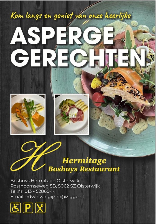 Heerlijke aspergegerechten bij Boshuys Hermitage Oisterwijk *