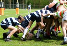 Rugbyspel jeugd Oisterwijk Oysters kwam net te laat op gang