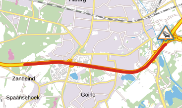 Na aanrijding met letsel A58 richting Moergestel afgesloten