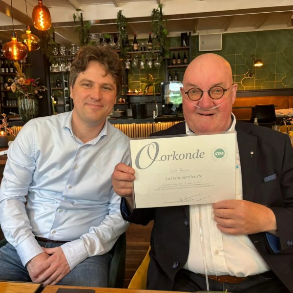 Zilver voor CDA voorzitter Guus Bertens