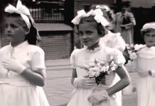 Maand van de Geschiedenis: Eerste Communies Heleen en Albert Puts – Hemelvaartsdag 1951 en 1952 in ‘nep’ zwart-wit