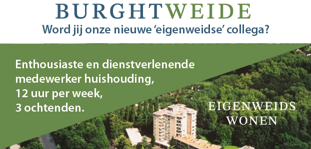 Vacature: Medewerker huishouding Burghtweide Oisterwijk