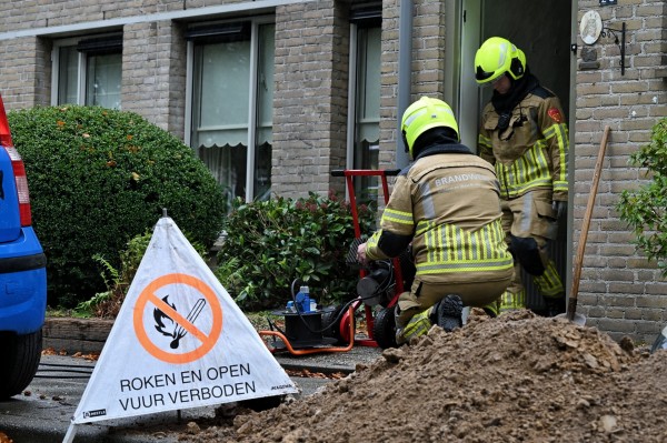 Gaslek bij werkzaamheden Pannenschuurlaan Oisterwijk