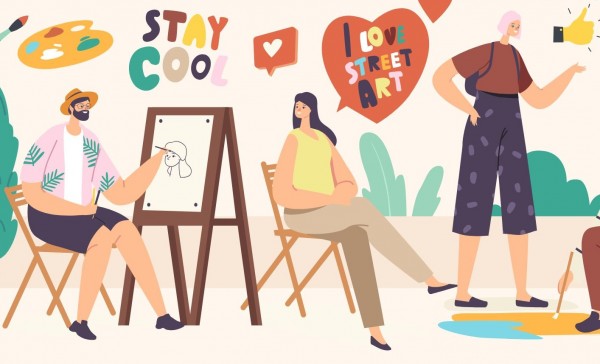 Schilderen en tekenen in wijkcentrum Waterhoef