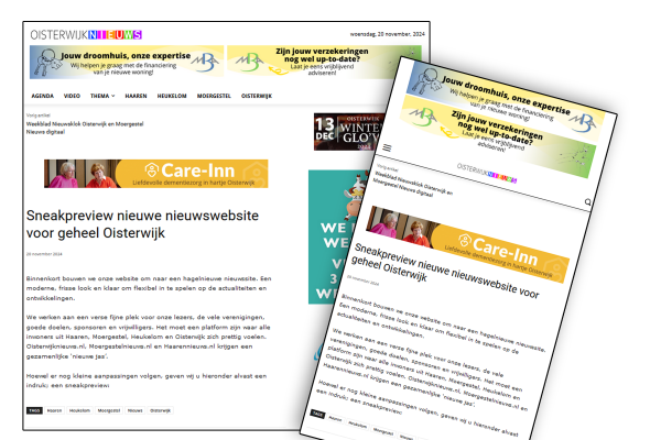 Sneakpreview nieuwe nieuwswebsite voor geheel Oisterwijk