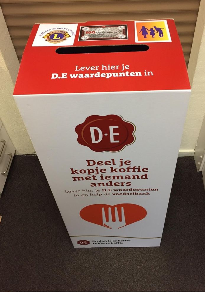 Douwe Egberts punten voor de Voedselbank