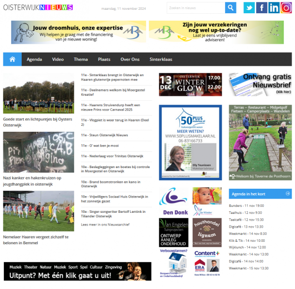 Hagelnieuwe nieuwssite voor gemeente Oisterwijk