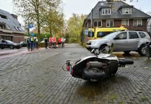 Weer aanrijding met scooter op rode fietspad Oisterwijk
