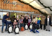 Vluchtelingenkinderen schaatsen op Oisterwijkse ijsbaan
