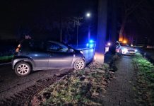 Auto tegen boom op Heusdensebaan Oisterwijk