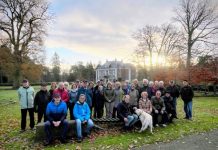 Choco en cake bij eerste wandeling van 2025
