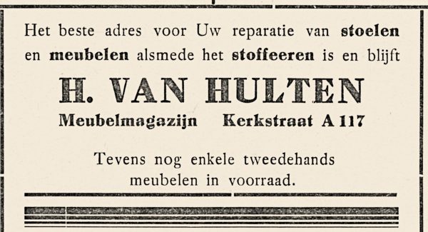 Advertenties van toen: Van Hulten