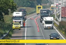 Flinke file A58 bij Moergestel na pech met vrachtwagen