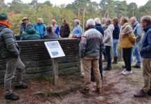 Wandelaars genieten van uitleg Frans Kapteijns in Oisterwijkse bossen