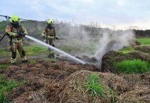 Brand in berg afval Sportlaan Oisterwijk