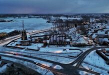 Er ligt weer een beetje sneeuw in Oisterwijk