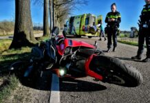 Motorrijder vliegt uit de bocht in Moergestel