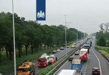 Flinke file op A58 bij Moergestel en ook N65 na ongeval Flinke file op A58 bij Moergestel en ook N65 na ongeval
